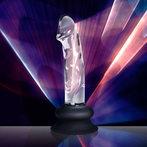 Glass Dildo with Silicone Base - 5.6 Inch